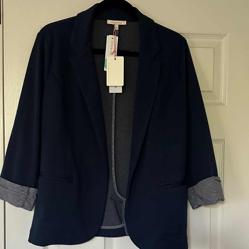 Skies Are Blue Dark Blue Blazer